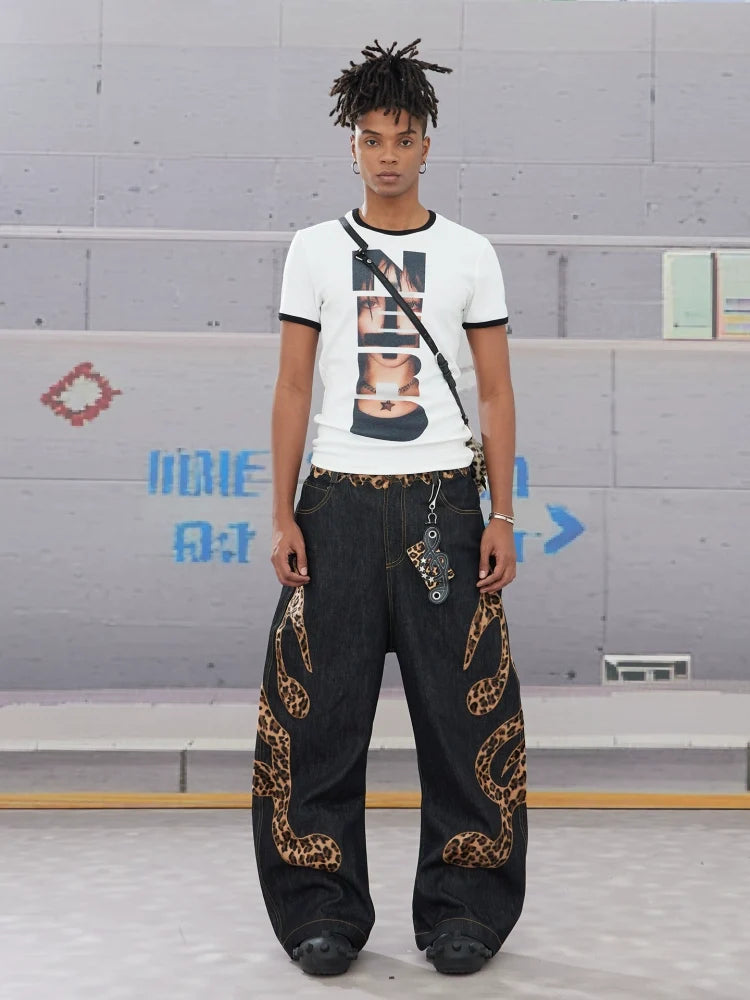 Ringer Tee with Photo Collage Graphic