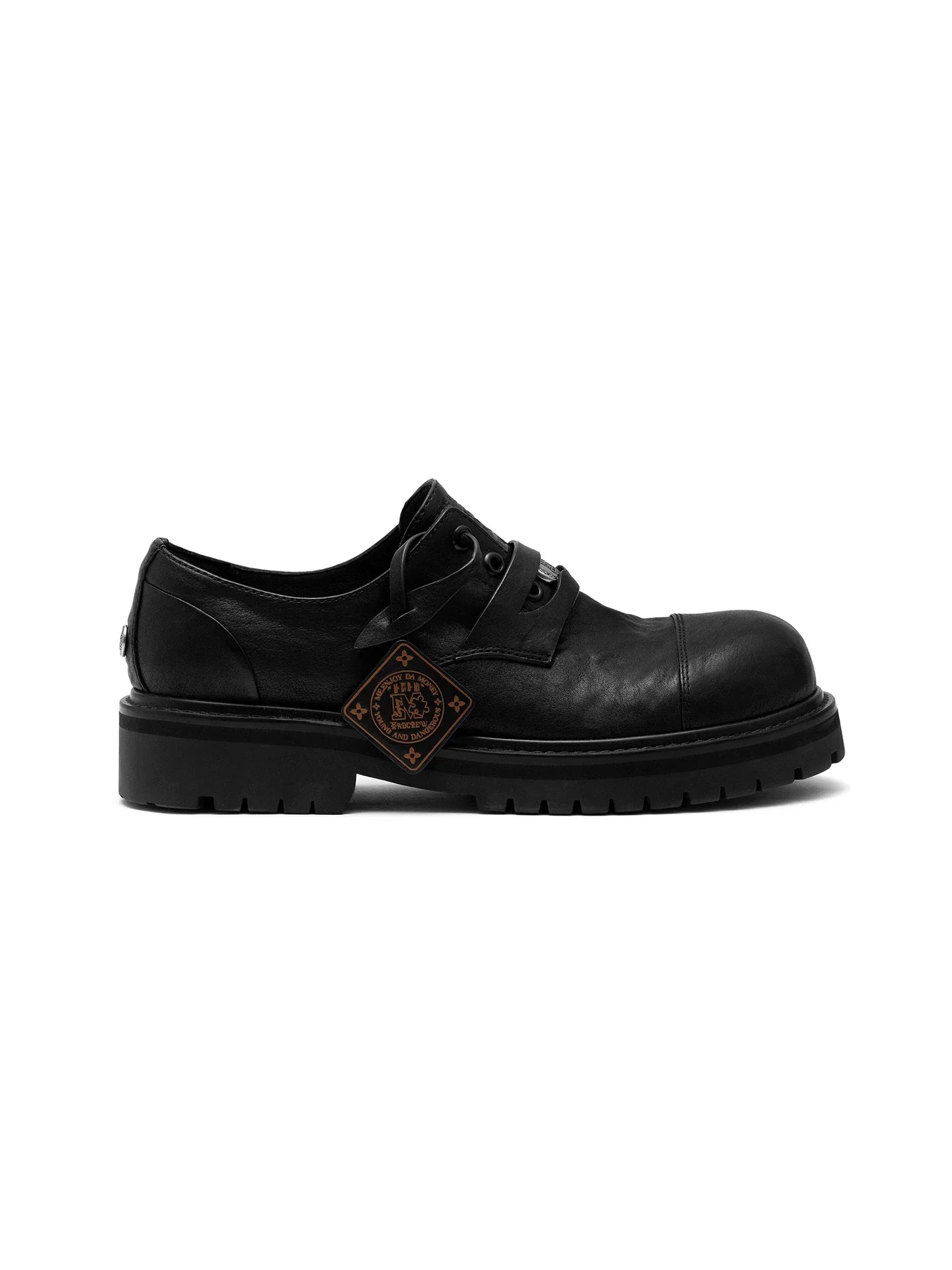 Strap Detail Chunky Sole Derby Shoes - Skipkicks