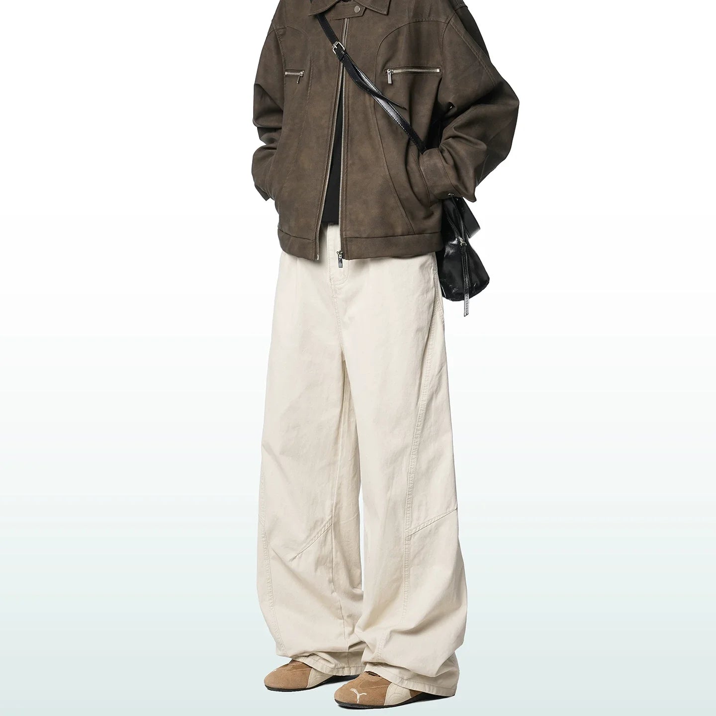 Sage Drift Wide Cargo Trousers