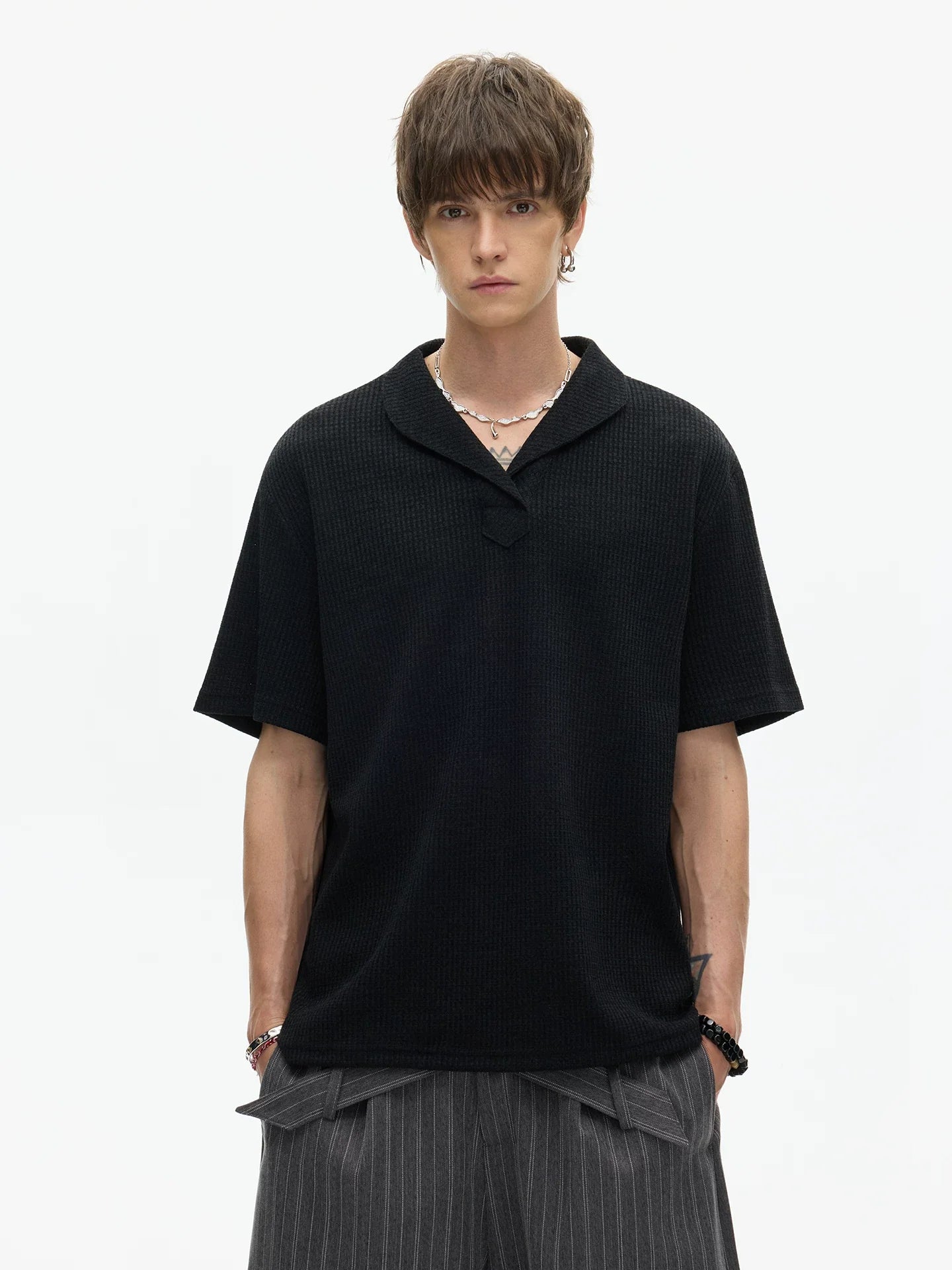 Slate Ridge Shawl Collar Knit Tee