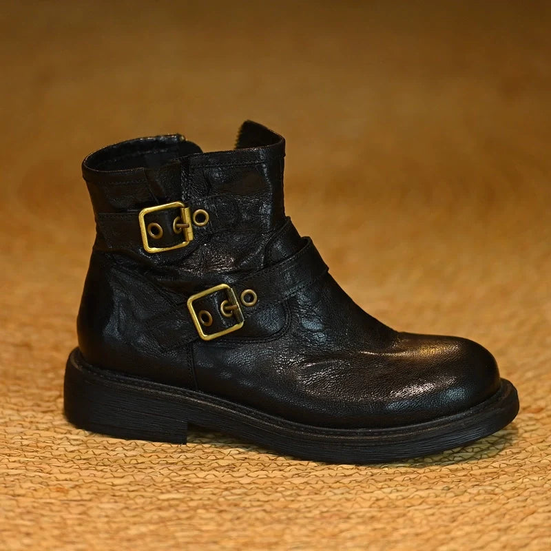Double Buckle Lamb Boots - Skipkicks