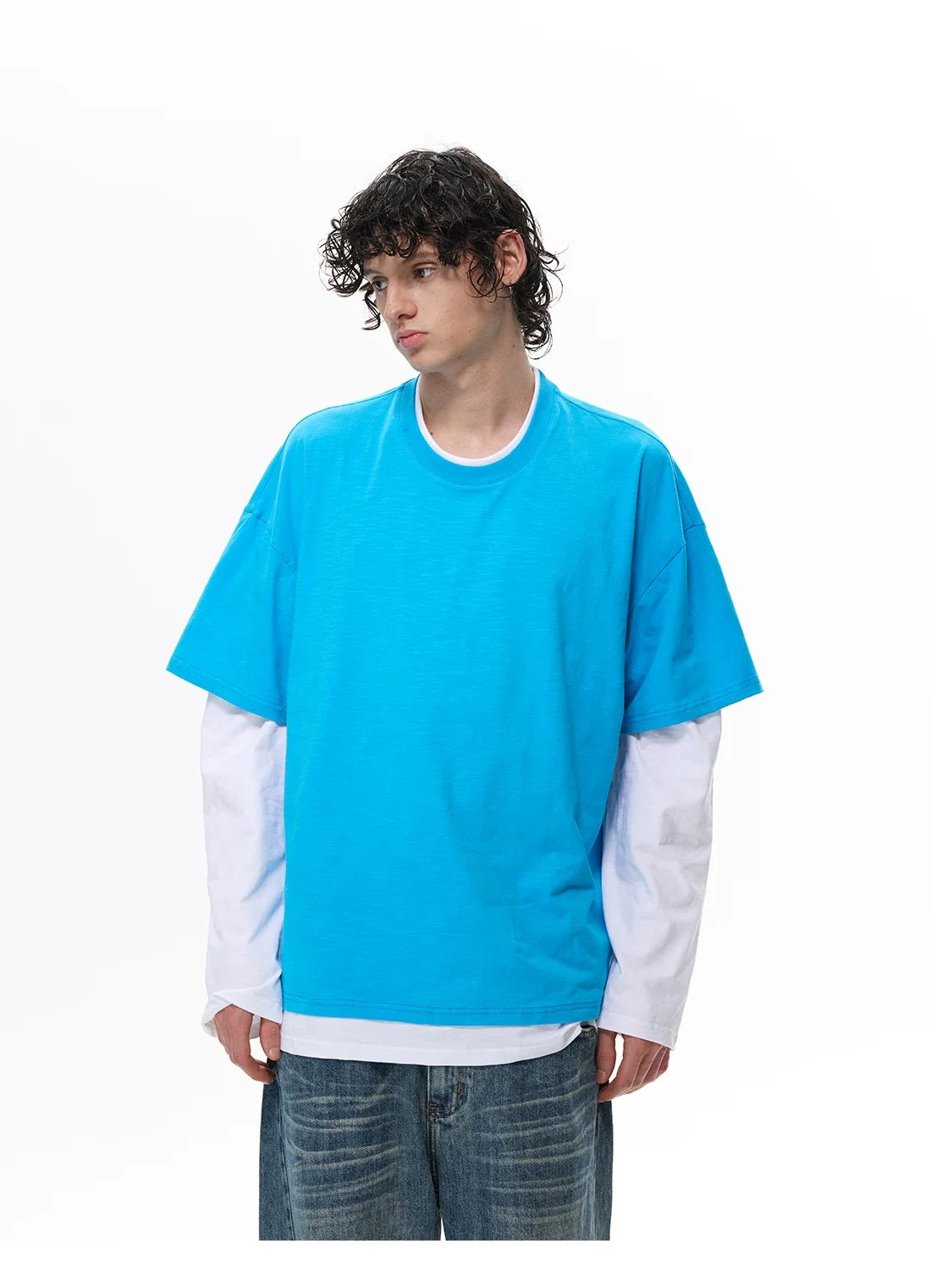 Two-Tone Stack Layer Tee Top