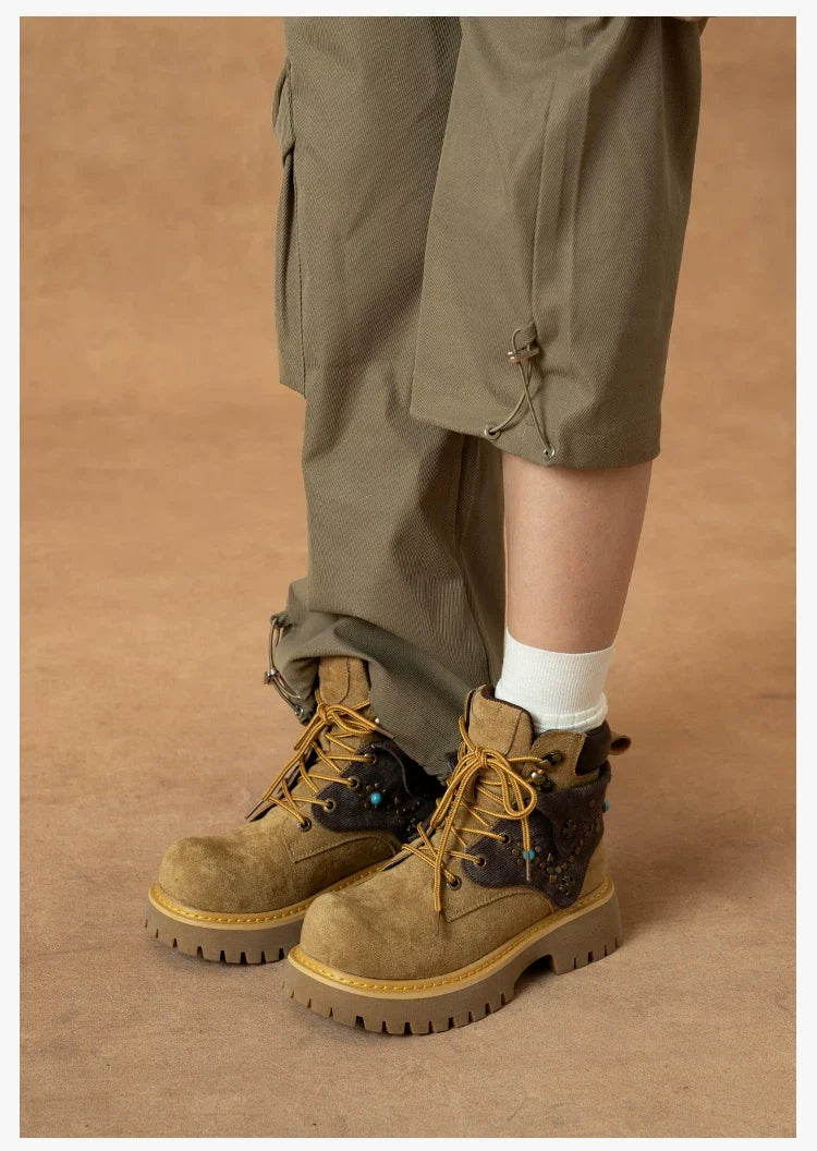 Turquoise Trail Embellished Ankle Boots - Skipkicks