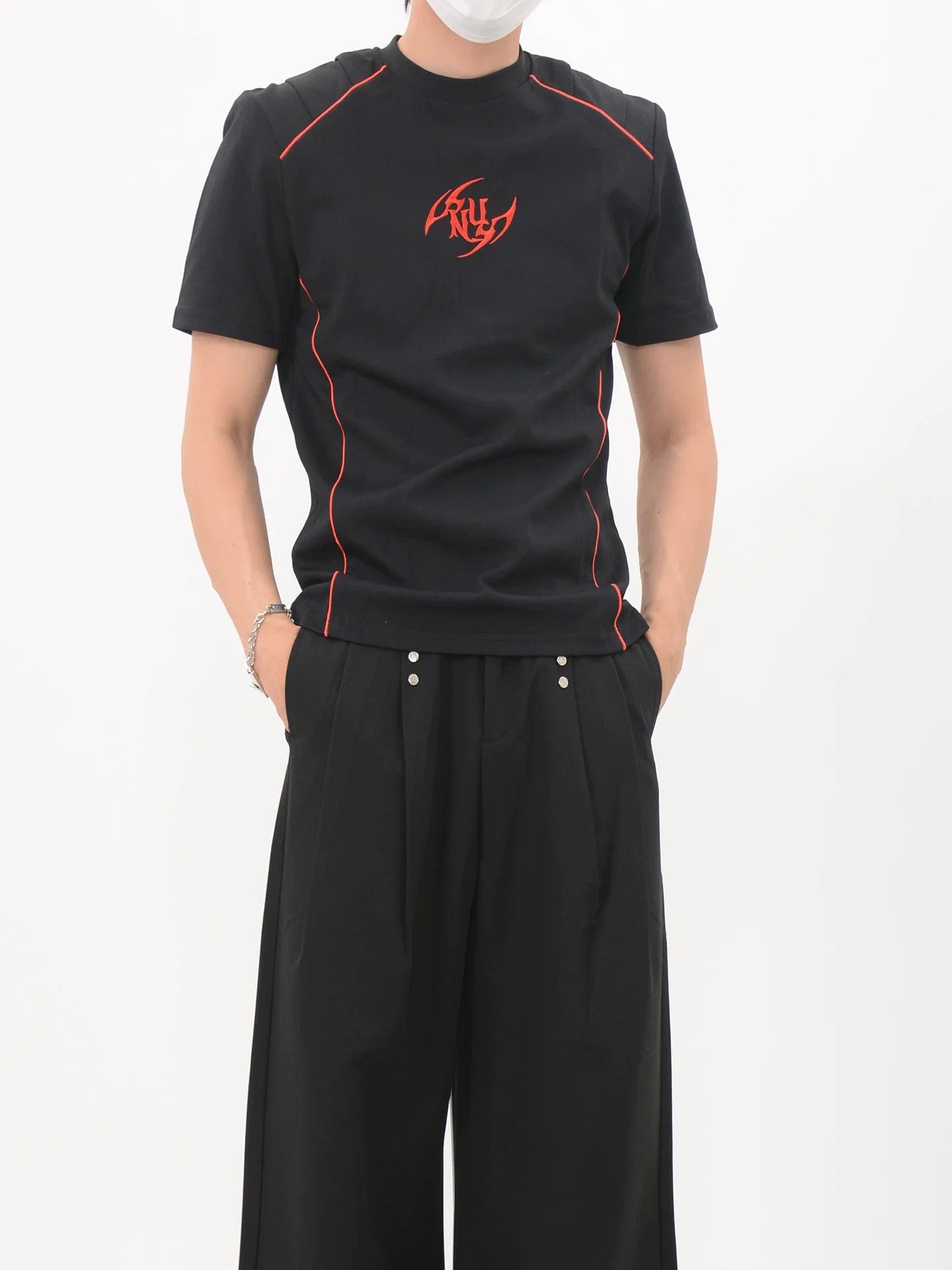 Crimson Circuit Fitted Tee