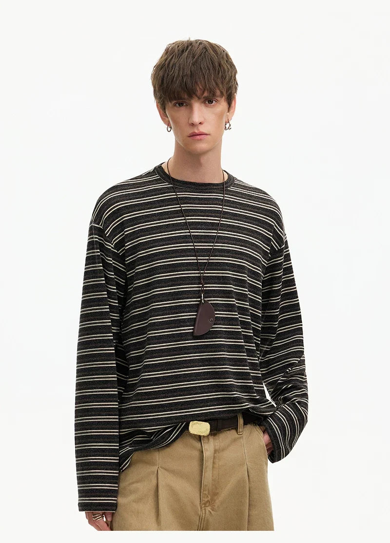 Strata Stripe Long‑Sleeve Tee