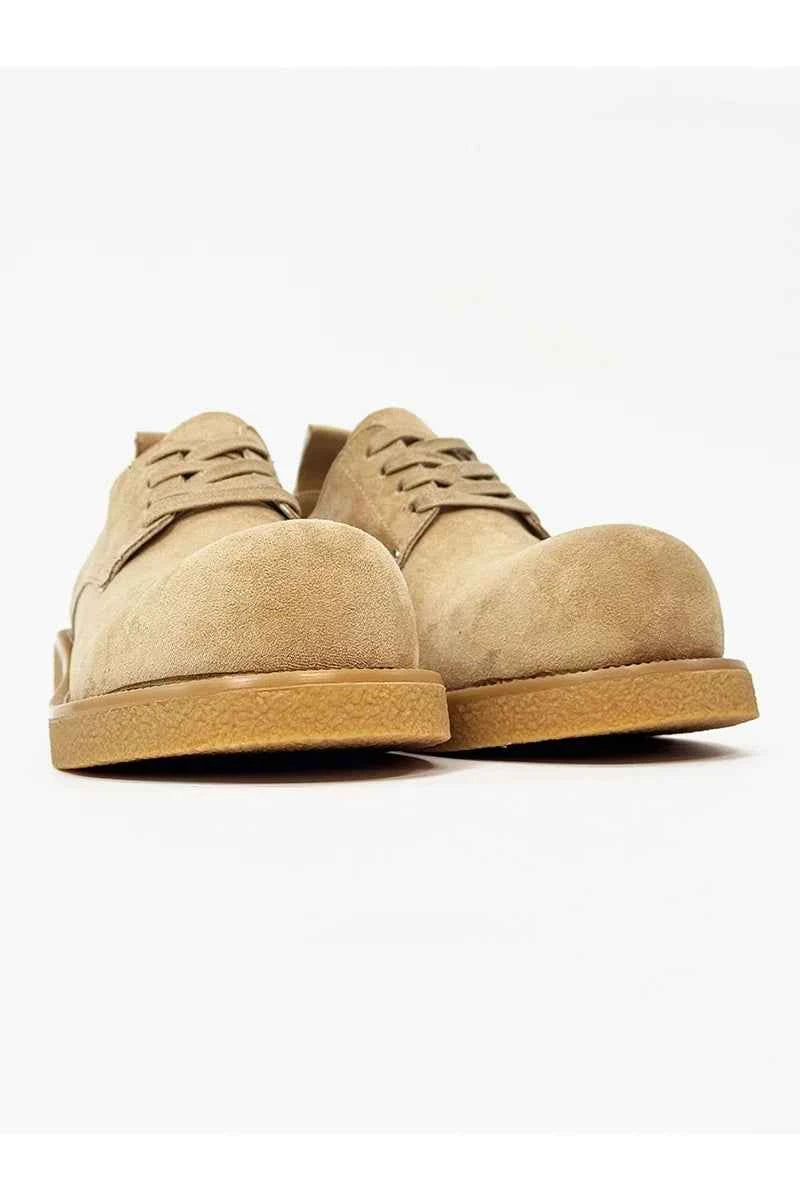 Chunky Suede Platform Derby Shoes