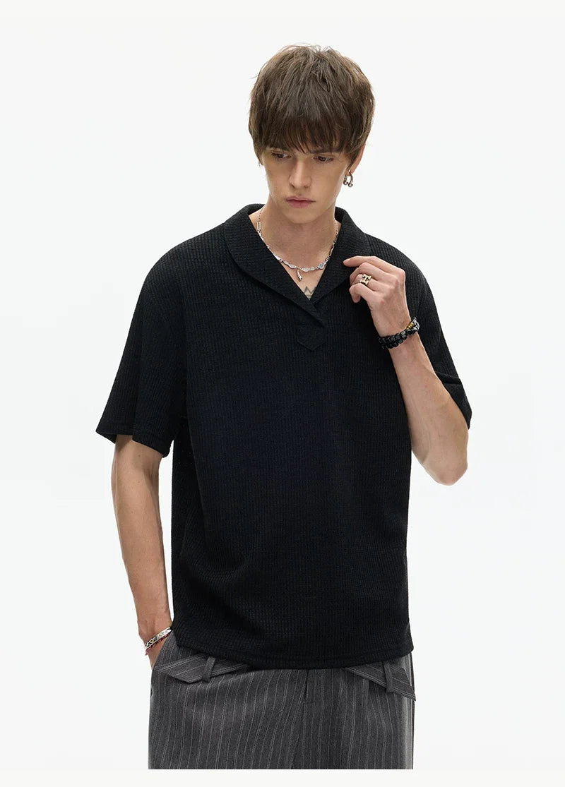Slate Ridge Shawl Collar Knit Tee