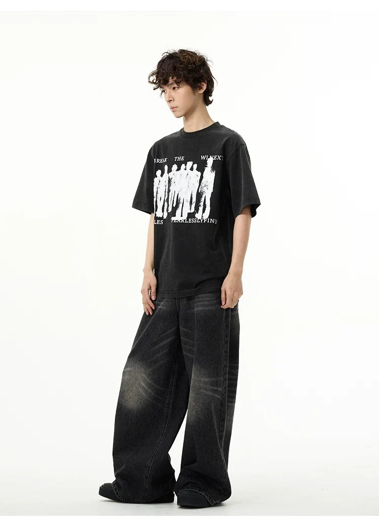 Artistic Graphic Print Oversized T-Shirt