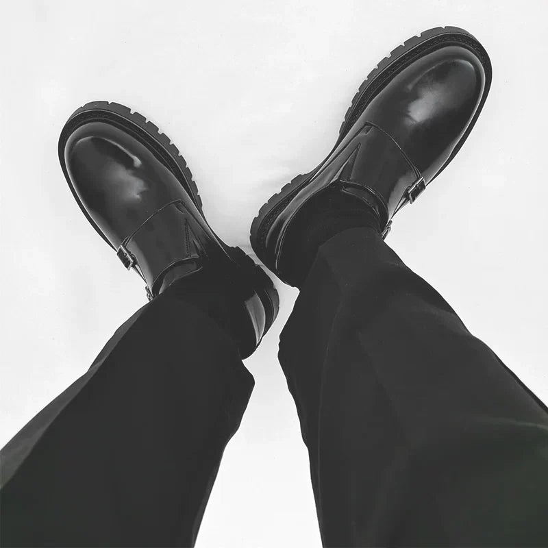 Obsidian Forge Double Monk Loafers - Skipkicks