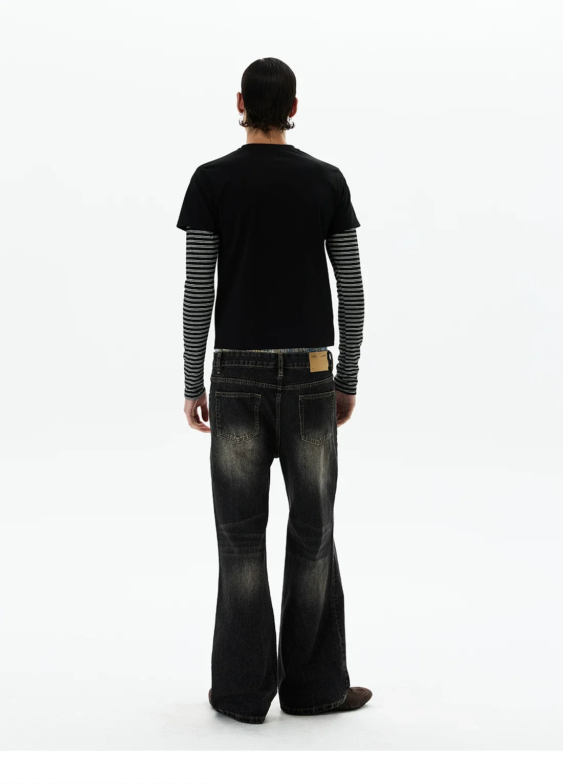 Shadow Stripe Layered Long Sleeve Tee