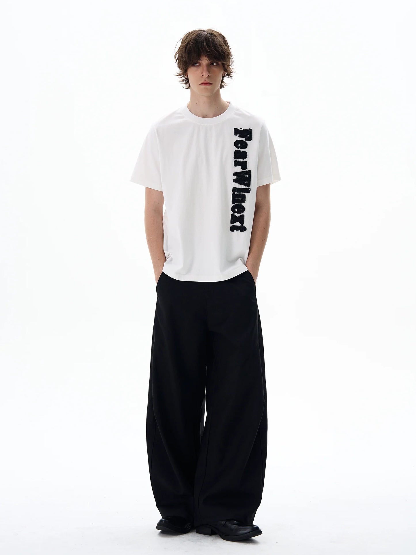 Fuzzy Script Vertical Tee