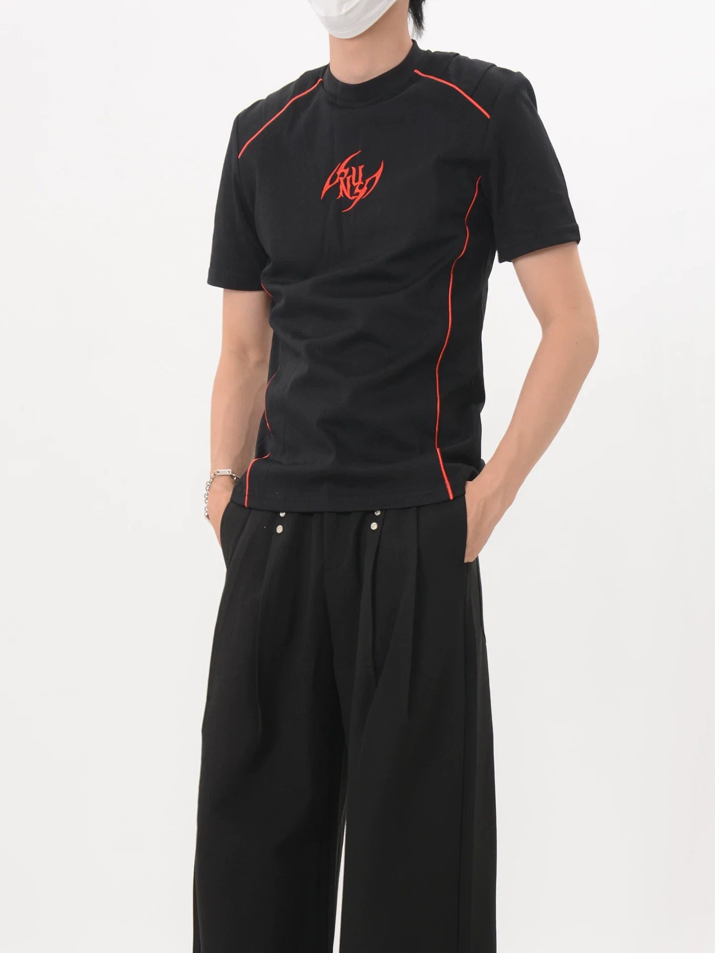 Crimson Circuit Fitted Tee