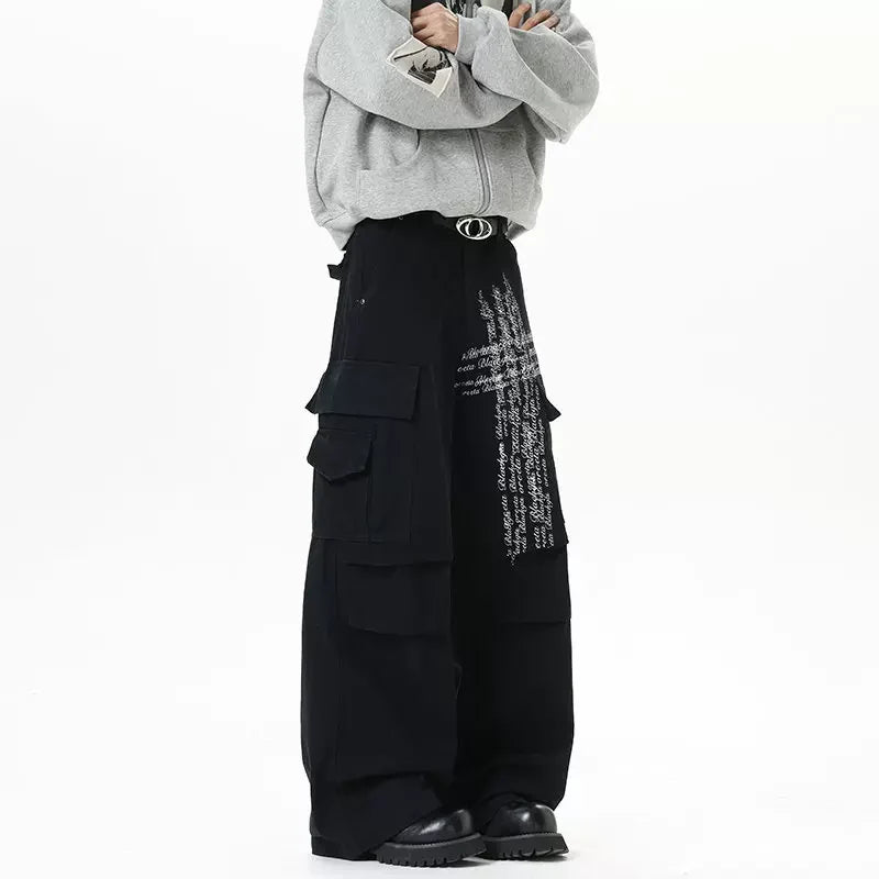 Inkstream Script Cargo Pants - Bold Style Meets Comfort