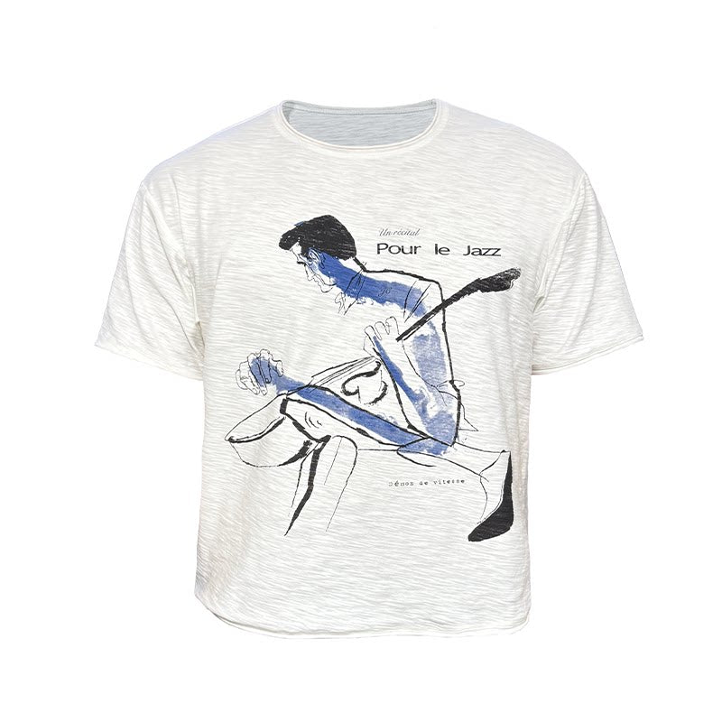 Jazz-Inspired Sketch Graphic Tee
