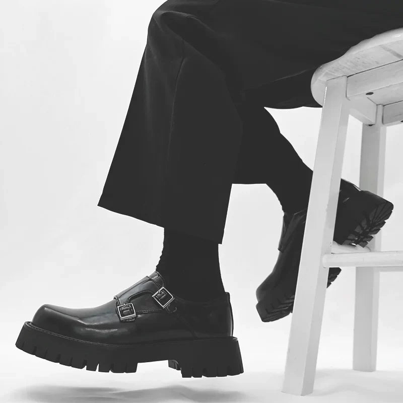 Obsidian Forge Double Monk Loafers - Skipkicks