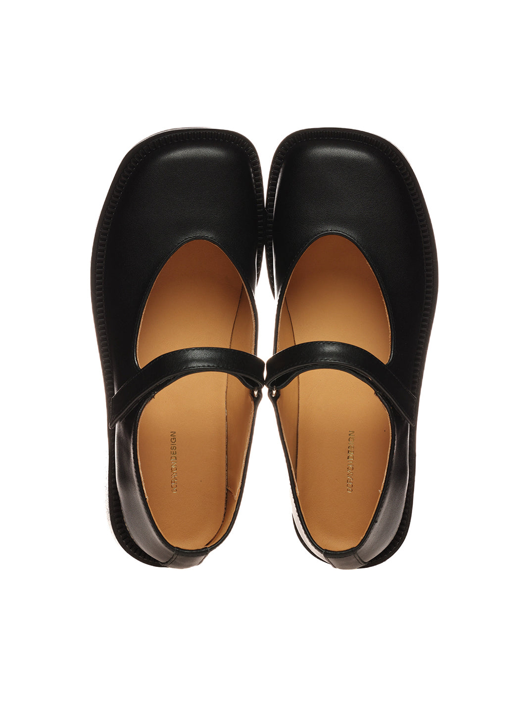 Black Leather Strap Mary Janes - Skipkicks