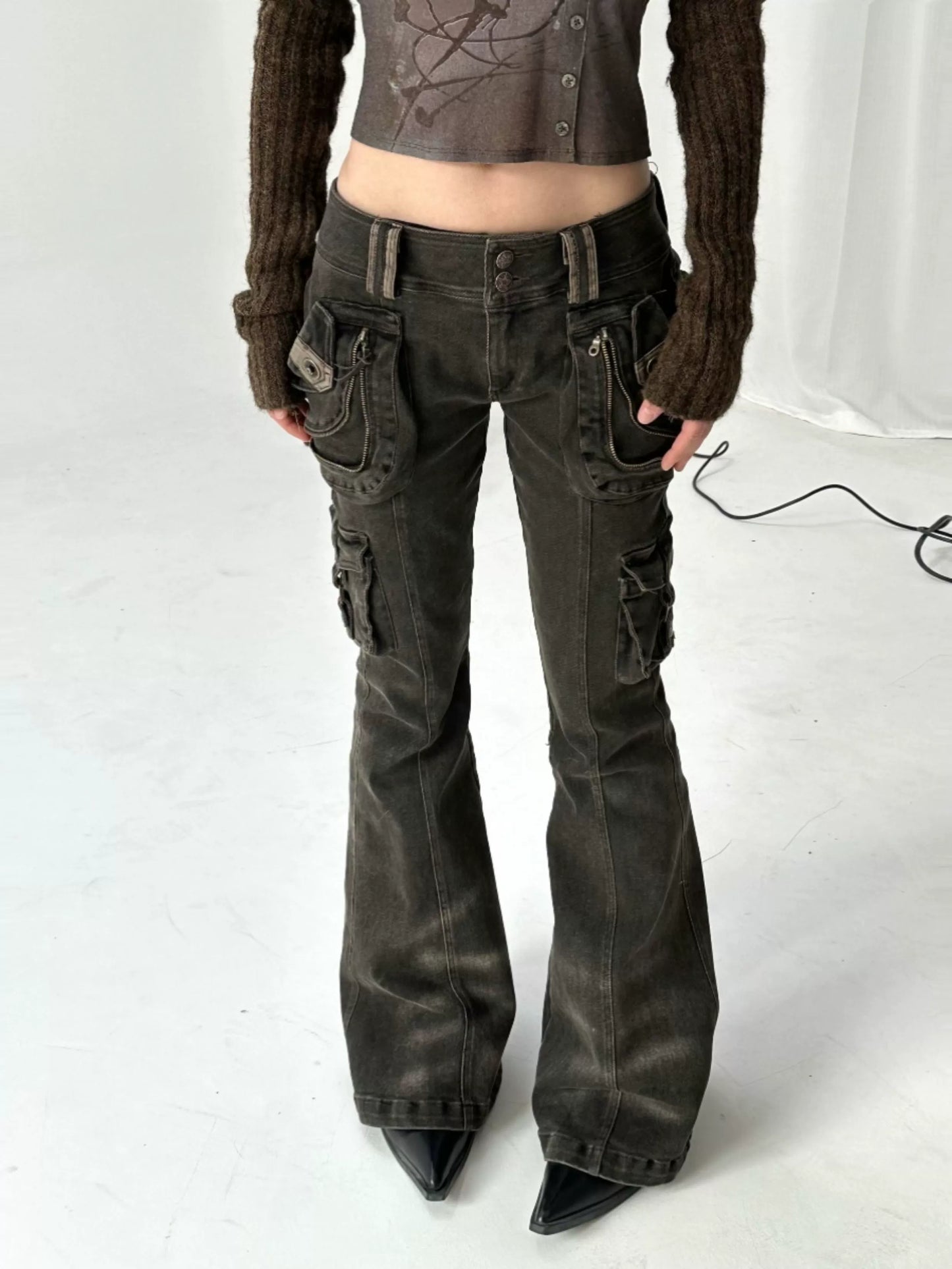 Obsidian Arsenal Cargo Flare Jeans