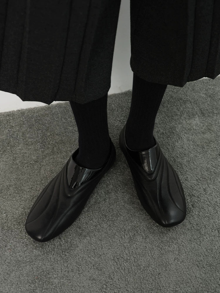 Streamlined Low-Profile Leather Slip-On Shoes - Skipkicks