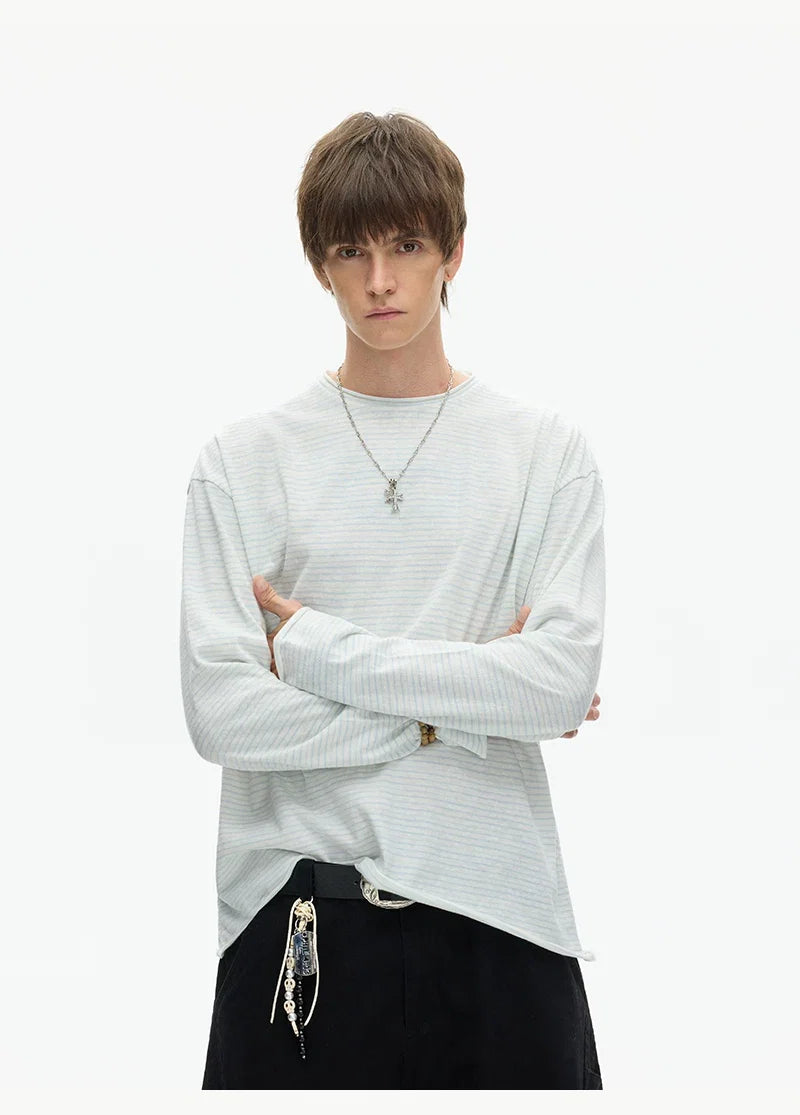 Tidal Stripe Layered Long Sleeve Tee