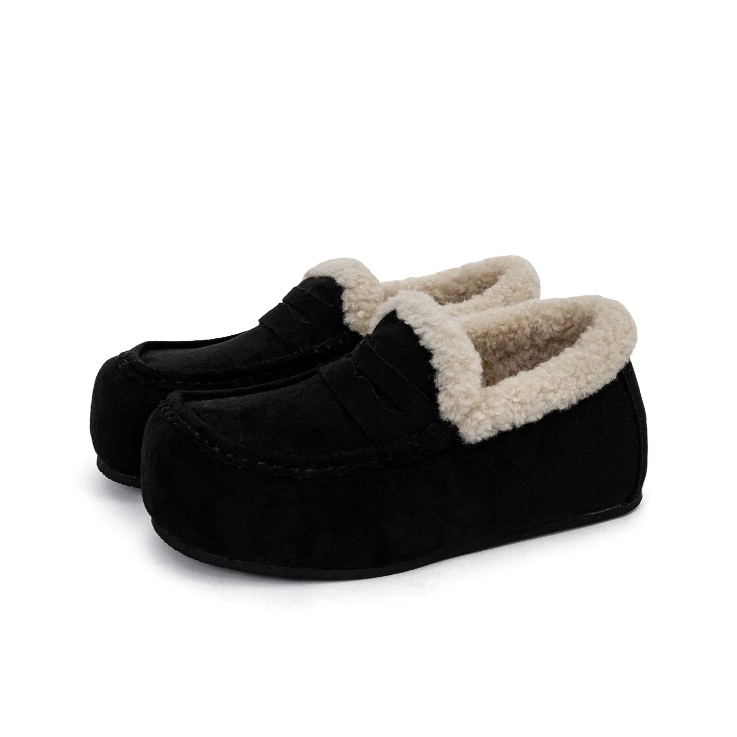 Nordic Hearth Shearling Loafers