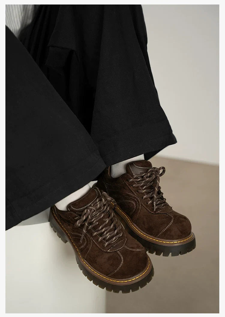 Ridge Chunky Suede Sneakers - Skipkicks
