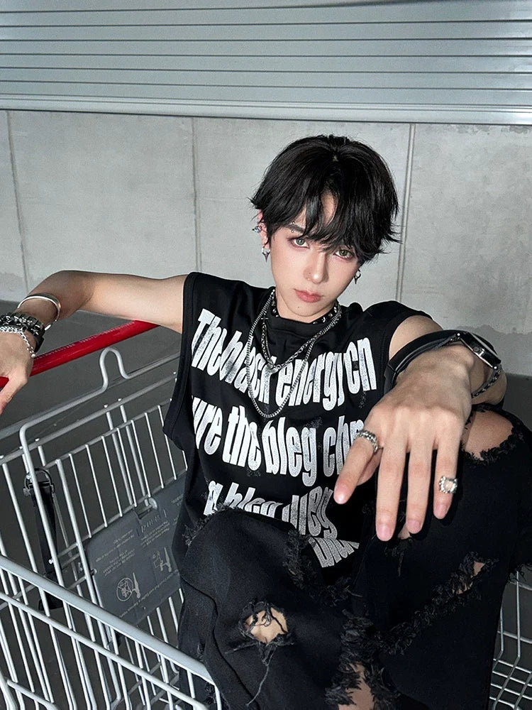 Black Energy Oversized Statement Tee
