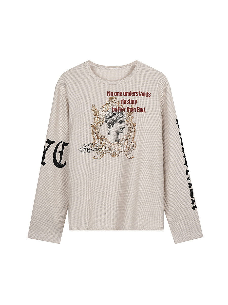 Men's Waffle Oversized Long-Sleeve Tee