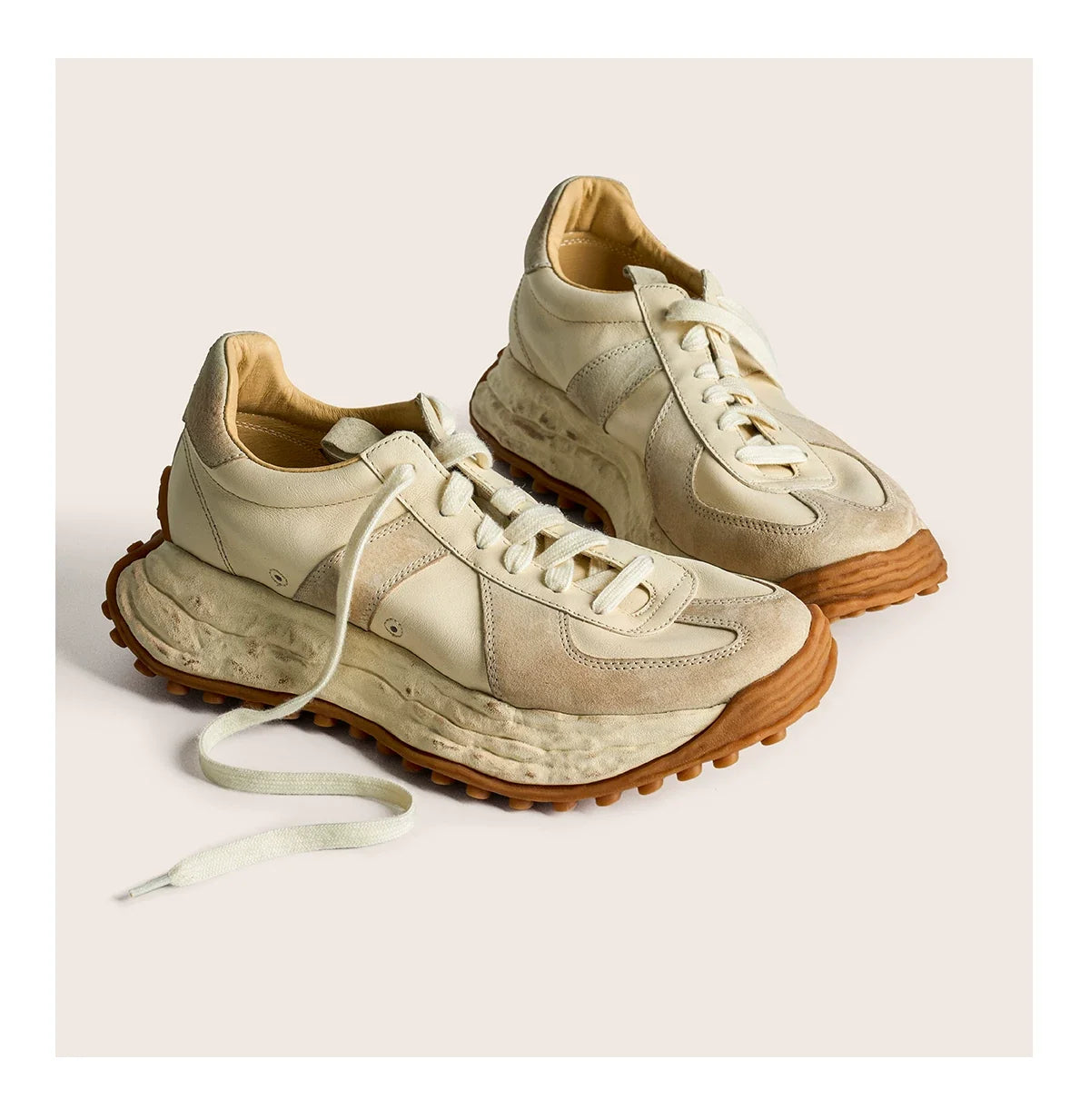 Retro Trail Leather Sneakers - Skipkicks