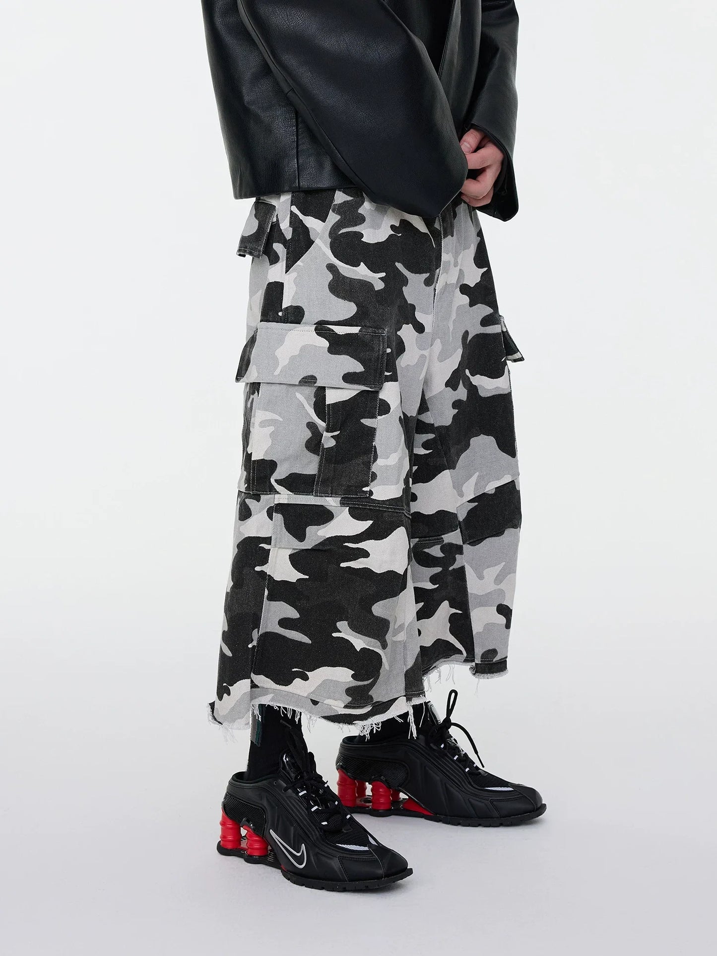 Mono Camo Trench Cargo Shorts