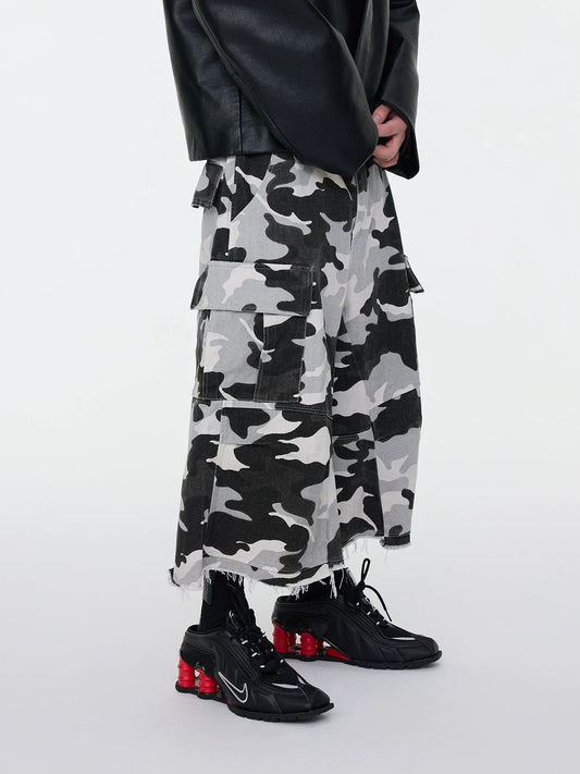 Mono Camo Trench Cargo Shorts