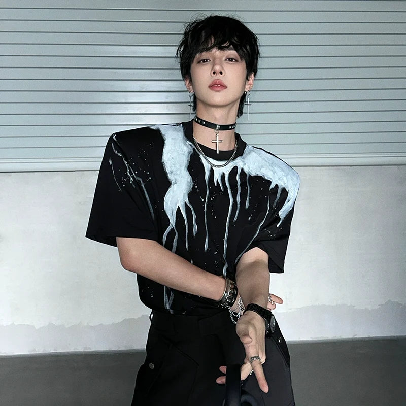 Drip Print Oversized T-Shirt