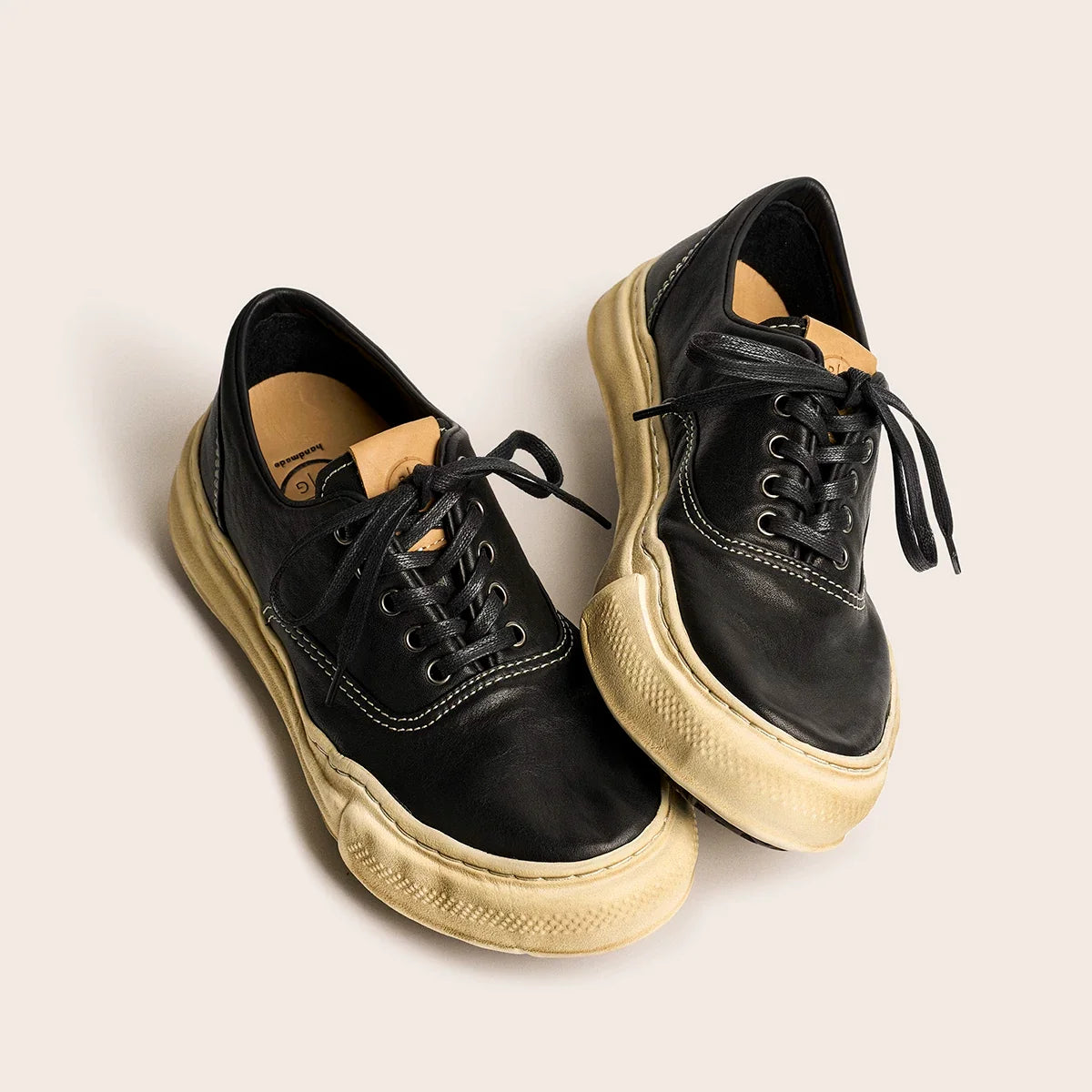 Distressed Washed Sneakers Retro Dissolved Shoes - Skipkicks