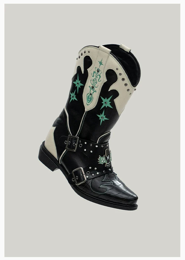 Cosmic Rodeo Star Harness Boots - Skipkicks