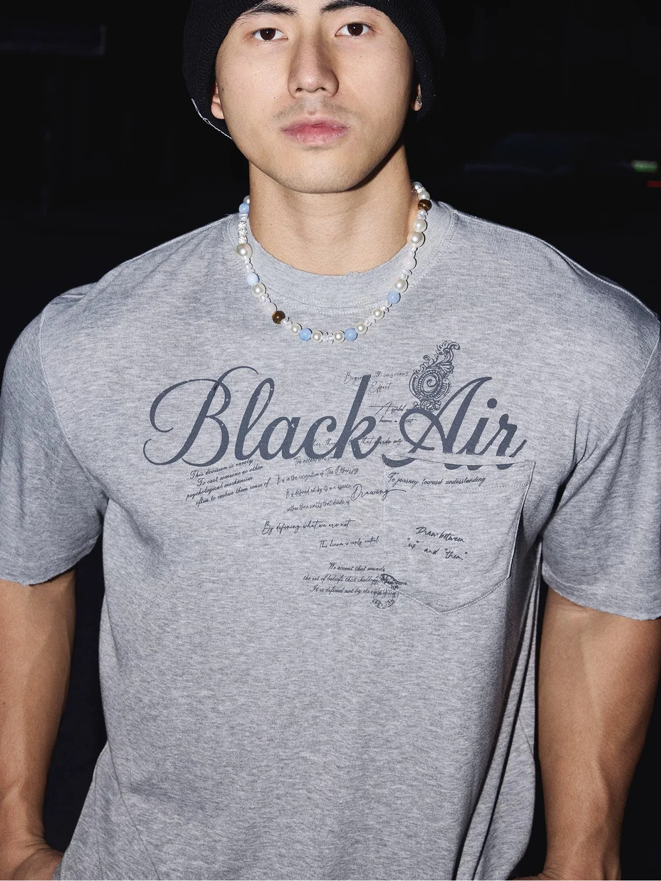 Heather Grey Script Graphic Tee
