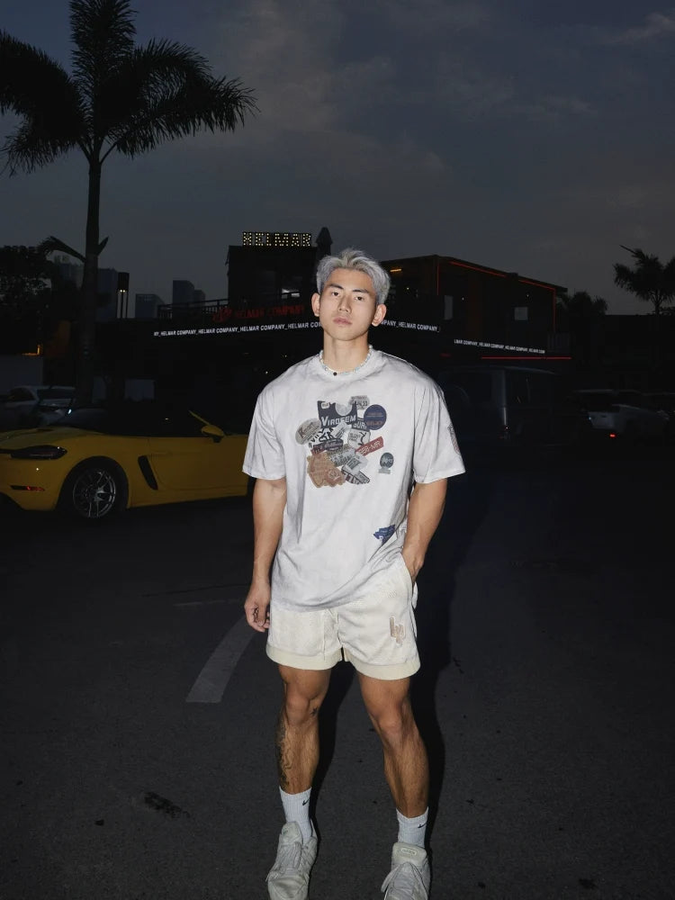 Vintage Badge Graphic White Tee