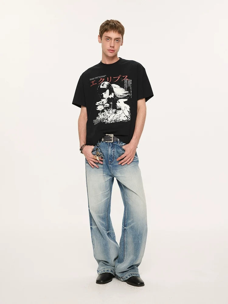 Japanese Graphic Print T-Shirts