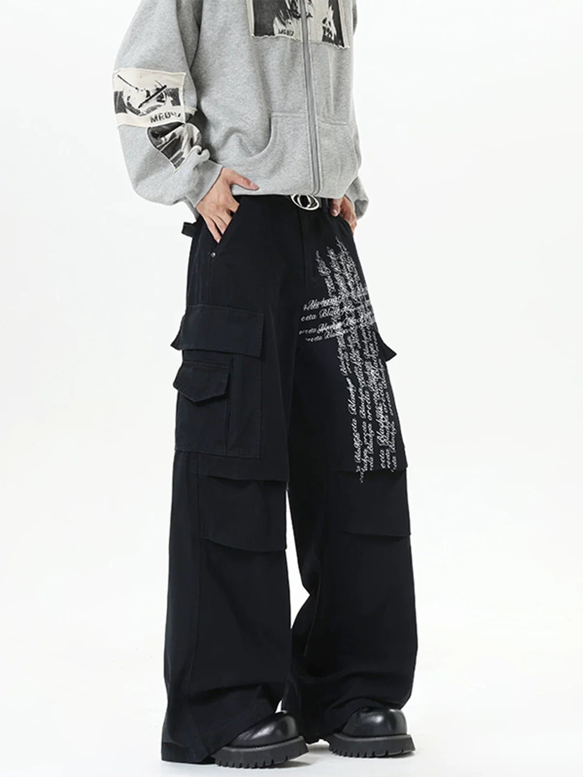 Inkstream Script Cargo Pants - Bold Style Meets Comfort