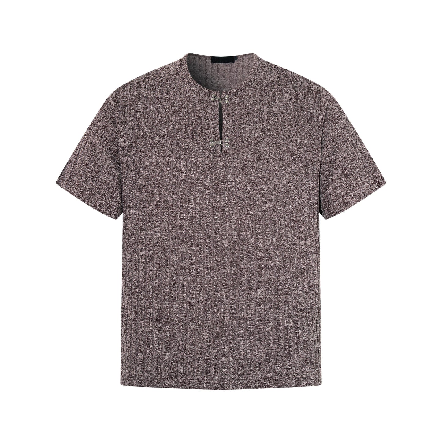 Clay Heather Textured Knit Tee