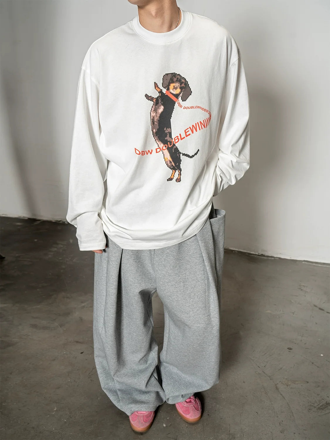Pixel Pup Graphic Longsleeve Tee