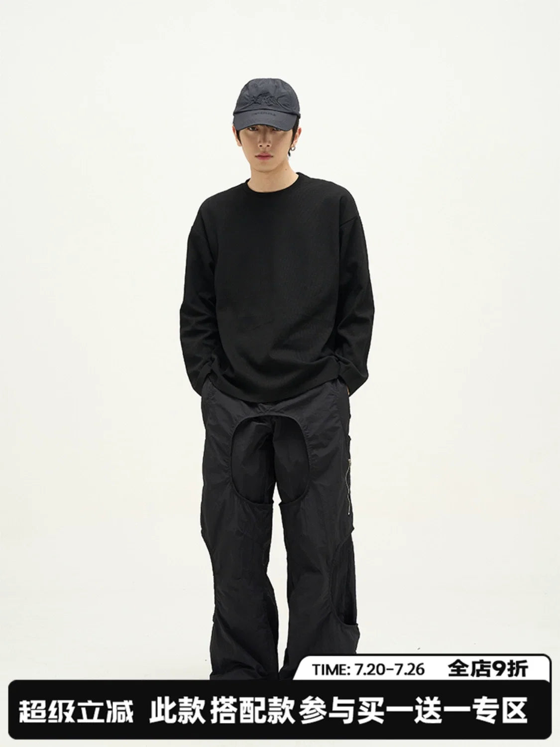 Long-Sleeve Crew Neck T-Shirt