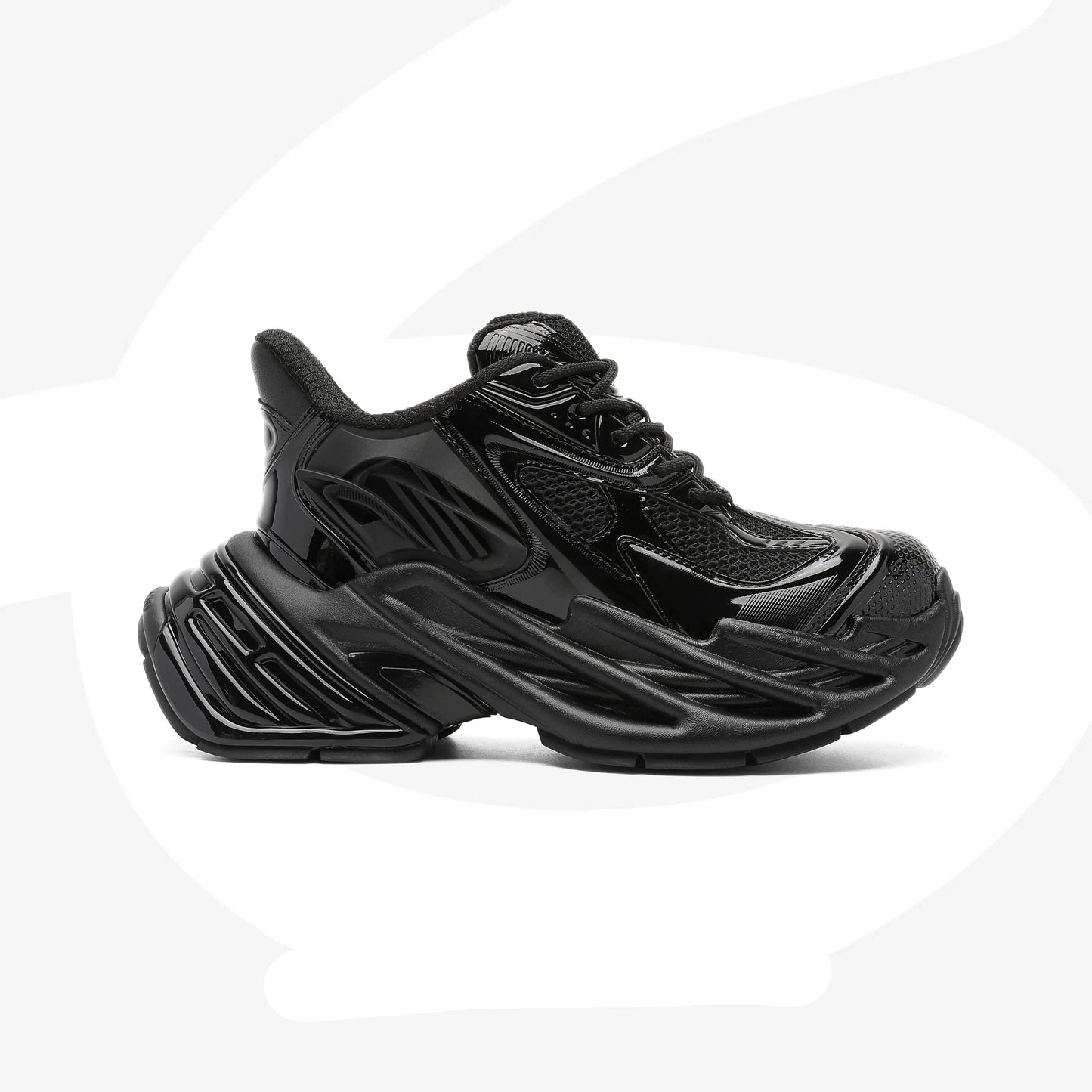 Futuristic Metallic Platform Runner Sneakers - Skipkicks