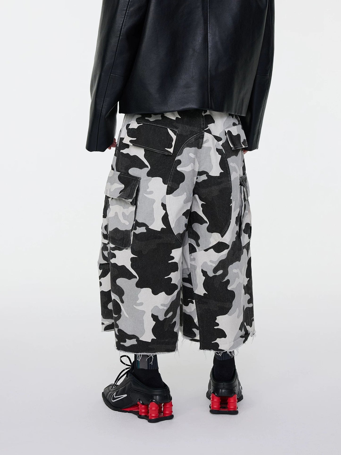 Mono Camo Trench Cargo Shorts