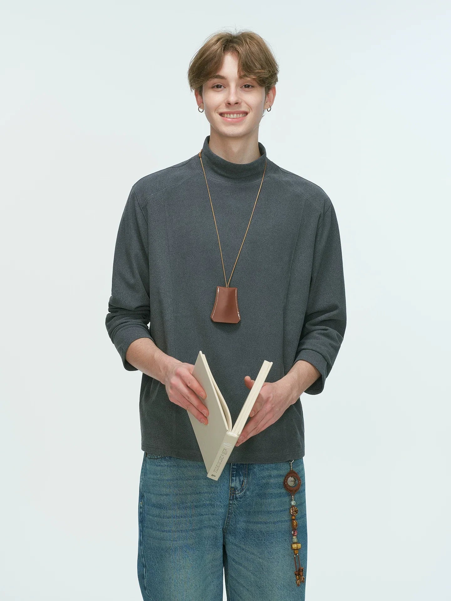 Draped Edge Mockneck Top
