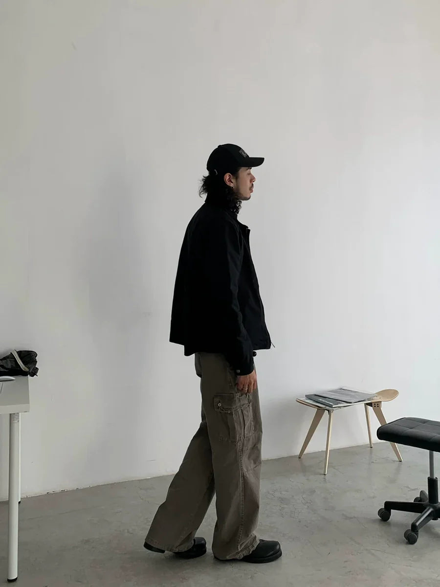 Relaxed Straight Leg Cargo Pants