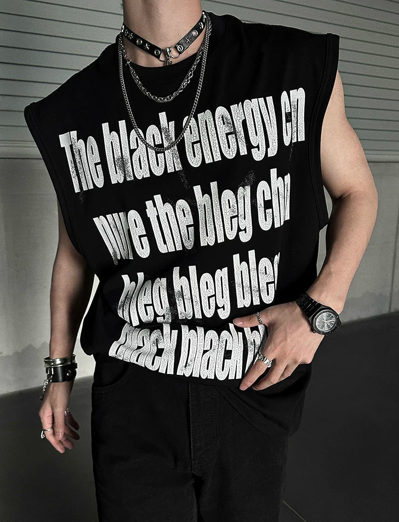 Black Energy Oversized Statement Tee