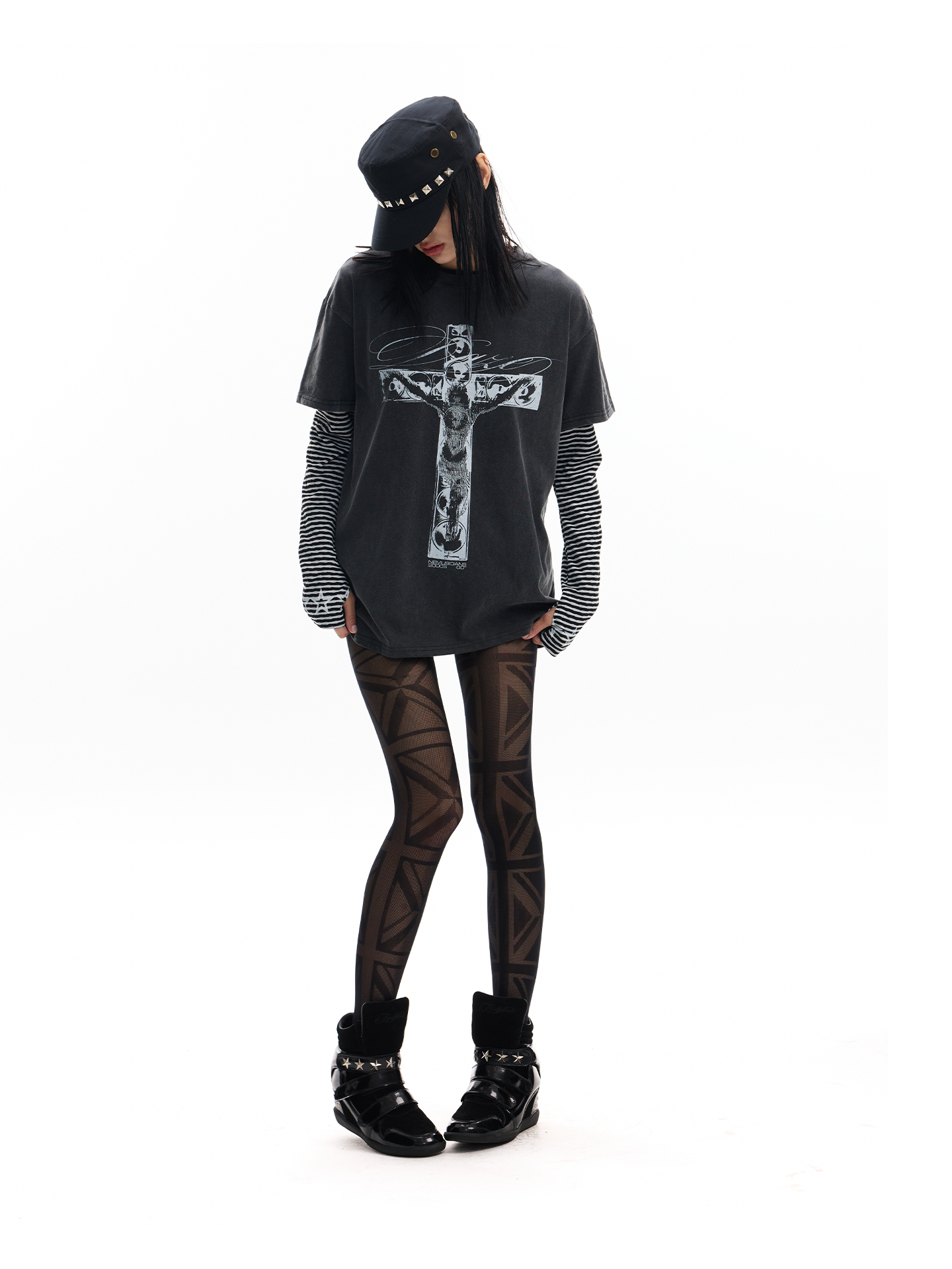 Skull Speakers Cross Graphic Tee