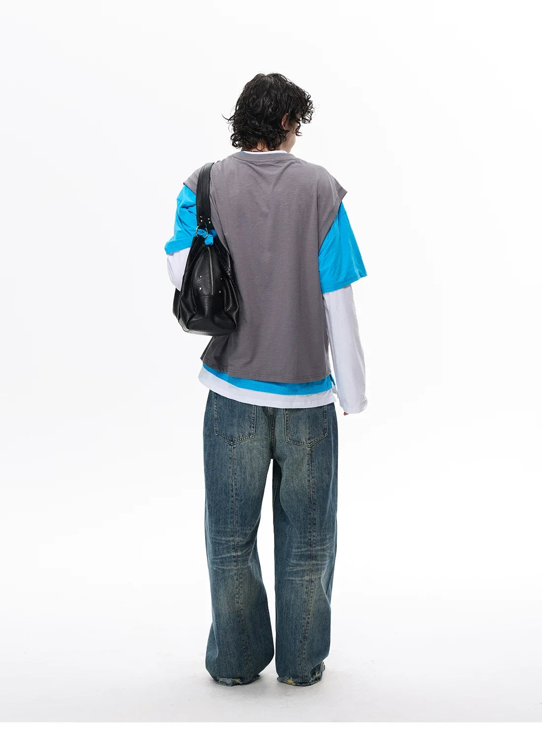 Two-Tone Stack Layer Tee Top