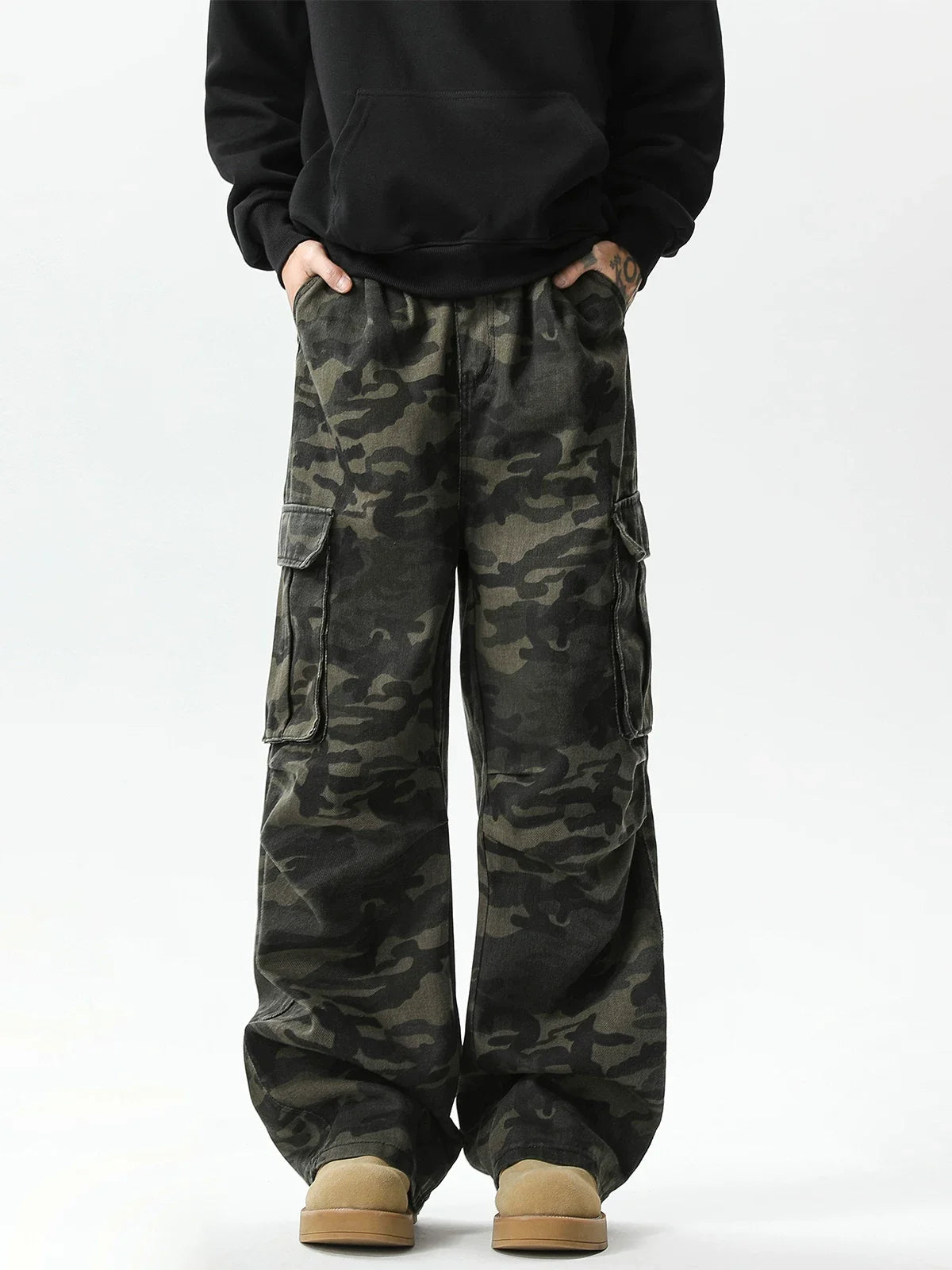Unisex Shadow Patrol Wide-Leg Cargo Pants