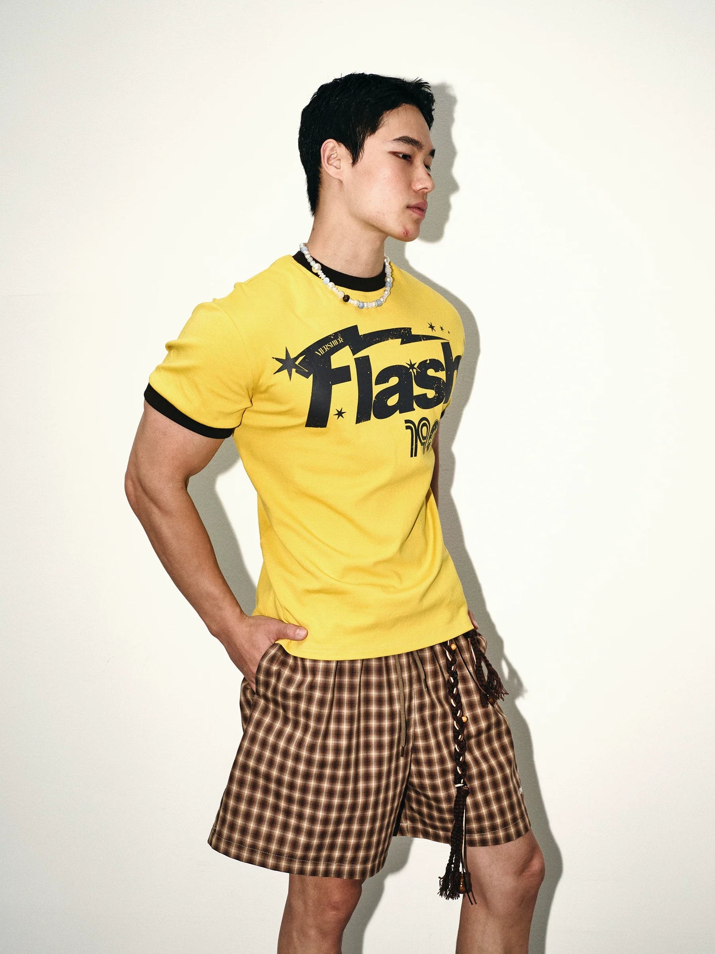 Flash 1988 Yellow Ringer Graphic Tee