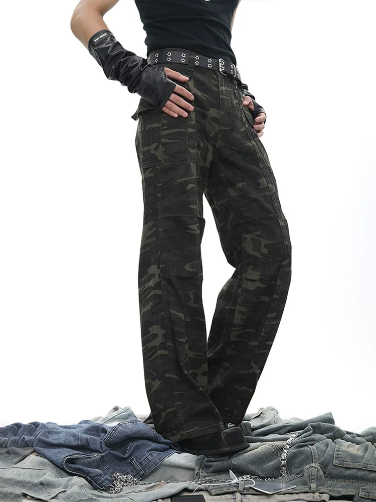 Shadowtrace Tactical Camo Cargo Pants - Versatile Military-inspired Style